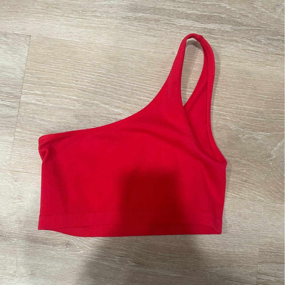 Red crop top from local boutique